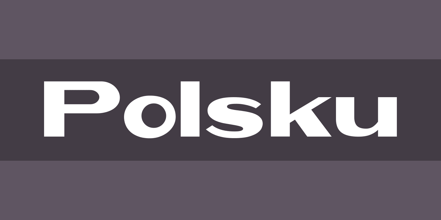 Beispiel einer Polsku-Schriftart #1